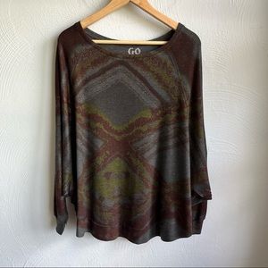 Go Couture Dolman Sleeve Top M